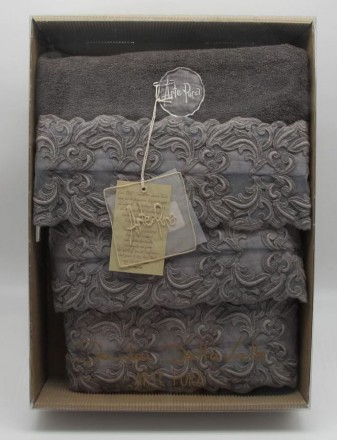 Набор полотенец 3 шт Arte Pura 4.880.PF - 037 LAVA OLD (темно серый)