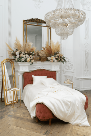 Постельное белье семейное CREAMY WHITE GRASS 