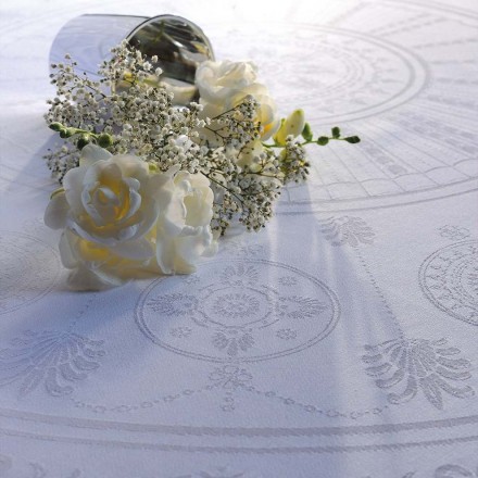 Скатерть 234х714 Garnier-Thiebaut ELOISE BLANC 