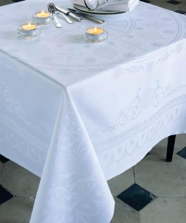 Скатерть 234х714 Garnier-Thiebaut ELOISE BLANC 