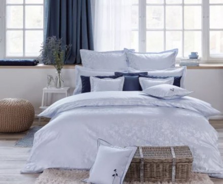 Постельное белье 2 спальное евро Curt Bauer SANNA 9002 (col.0175 bleu)