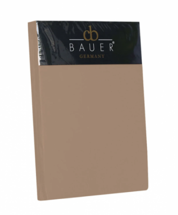 Простыня натяжная 140/200-160/220 Curt Bauer Jersey 54 braun коричневая