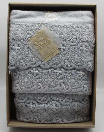 Набор полотенец 3шт Arte Pura 4.880.PU 401 ANGELO OLD нежно-голубой