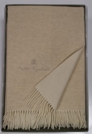 Плед 130х170 Mastro Raphael PHIL UNITO LANA RICAMAT beige avorio