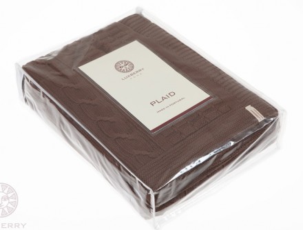 Плед-покрывало 220x240 Luxberry Imperio 233 коричневая замша