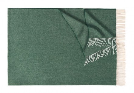 Плед шерстяной 130x200 BOSTON 203 dark-grun