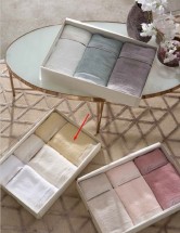 Набор полотенец 6шт Blumarine SPA белый-бежевый-желтый 20 magnolia