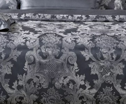 Постельное белье 2 спальное евро Curt Bauer LOUIS XIV 2476 (col.1146 schattengrau) серое