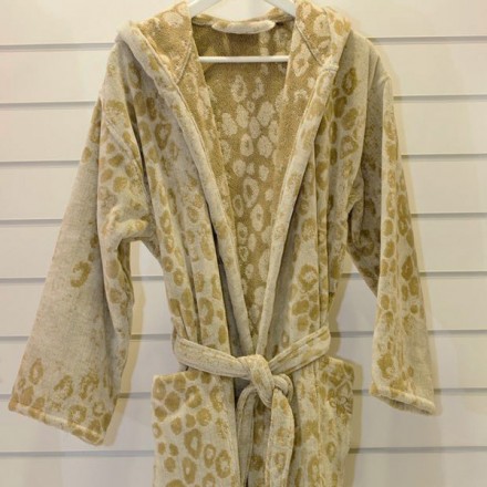 Халат-кимоно сатиновый Roberto Cavalli Jaguar бежевый