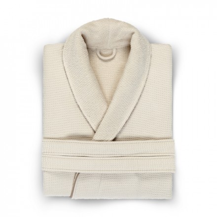 Элитный халат мужской Hamam Tosya слоновая кость/коричневый