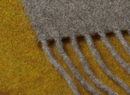 Плед 130х170 Biederlack DARK VELVET (715661) ocker-grau