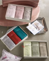 Набор полотенец 6шт Blumarine BENESSERE салатовый-зеленый-болотный 37 green