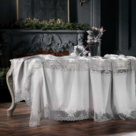 Скатерть 160x260 Zebra Casa EVORIUM Grey 