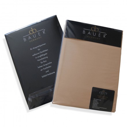 Простыня прямая 220x270 Curt Bauer Uni Mako Satin бежевая