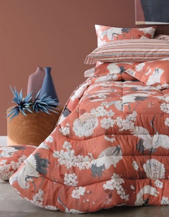 Постельное белье 2 спальное евро Svad Dondi JAPAN 09 terracota терракотовое
