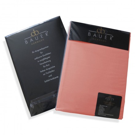 Простыня прямая 220x270 Curt Bauer Uni Mako Satin розовая