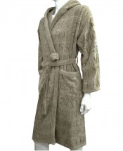 Халат велюровый Trussardi Overlogo Sand 002 бежевый