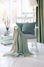 Плед 130х170 Biederlack DARK VELVET (732644) salvia-creme