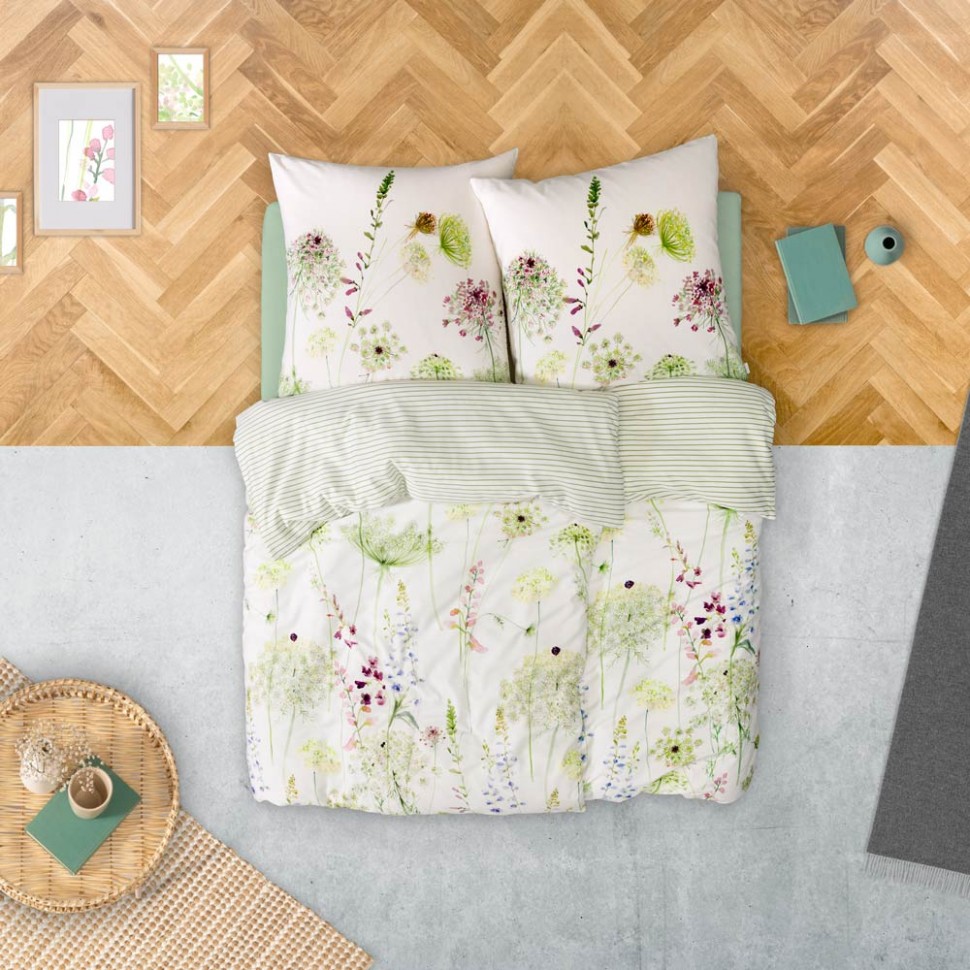 Постельное белье 2 спальное евро Estella MEADOW 4704-530 green