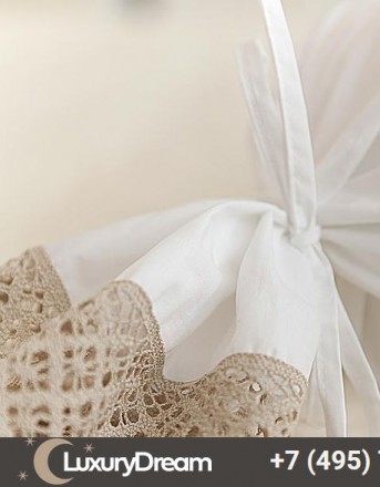 Наволочка декоративная для валика 28х56 Luxberry Rose белая