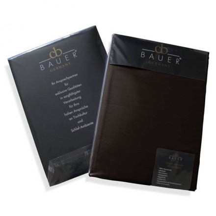 Простыня прямая 220x270 Curt Bauer Uni Mako Satin кофейная