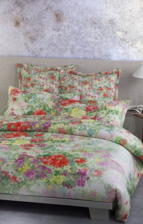 Постельное белье 2 спальное евро Mirabello Meadow Spring R01 corallo