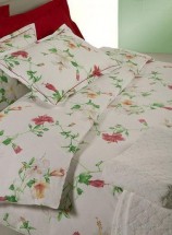 Постельное белье 2 спальное евро макси Mirabello Hibiscus белое с красными цветами