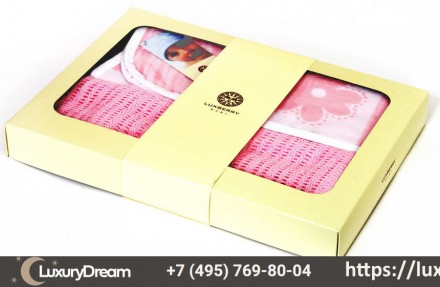 Пледы детские 75х100 2шт Luxberry Lux 2287 розовые