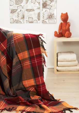 Плед 130х170 Luxberry Vandyck оранжевый