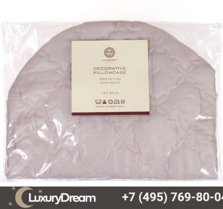 Наволочка декоративная для подушки-валика 16х40 Bovi Pearl