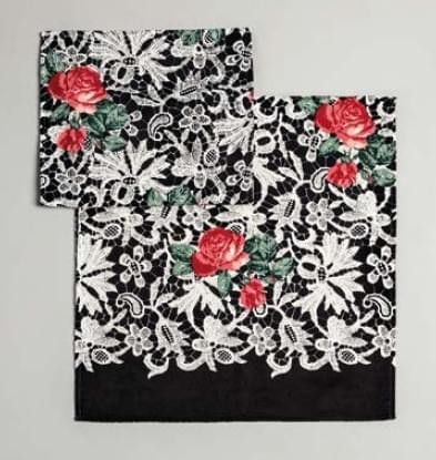 Полотенце 100х150 Luna di Giorno 2333 075 white-black-red