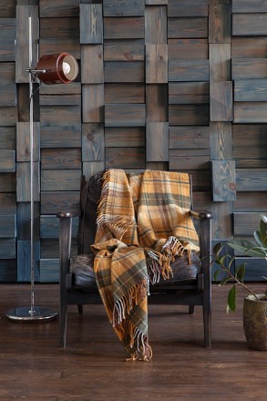 Плед 130х170 Luxberry Vandyck оранжевый-зеленый