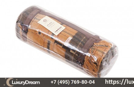 Плед 130х170 Luxberry Vandyck оранжевый-зеленый