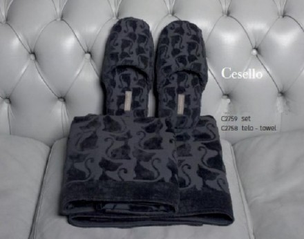 Полотенце 100х150 Luna di Giorno Cesello 2758 antracite 364