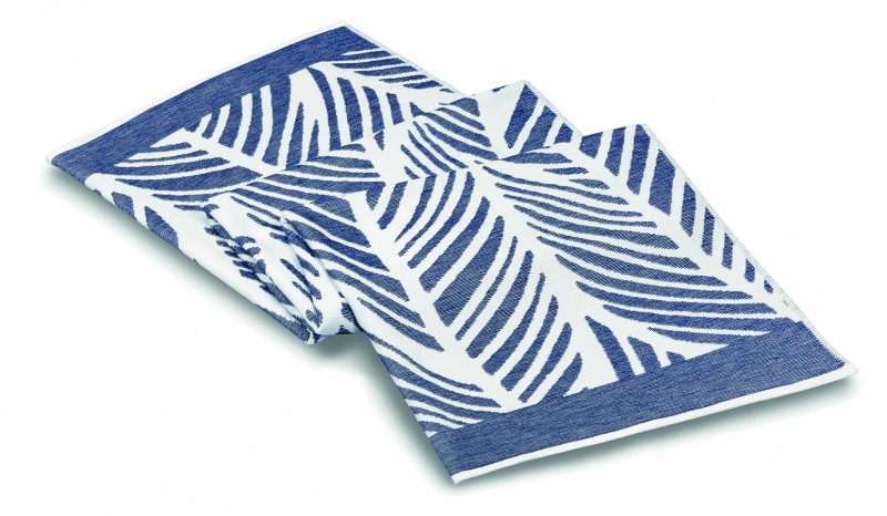 Полотенце пляжное 100x180 Hamam Fraser white/navy белый/синий