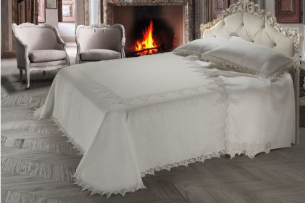 Постельное белье 2 спальное евро Palombella EMILIA cream