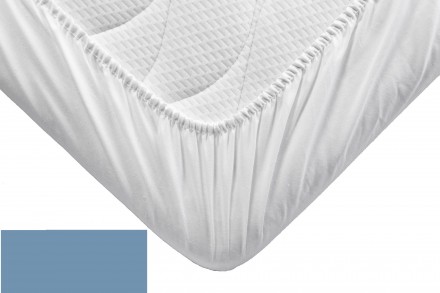 Простыня на резинке 140-190х200-220 Dormisette Q371 Elastic-Jersey stahlblau