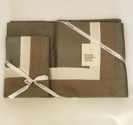 Постельное белье 2 спальное евро Palombella ALABAMA оливковое