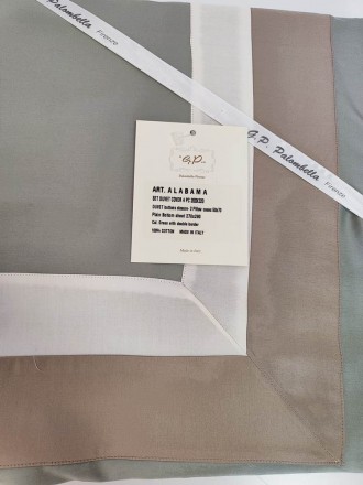 Постельное белье 2 спальное евро Palombella ALABAMA оливковое