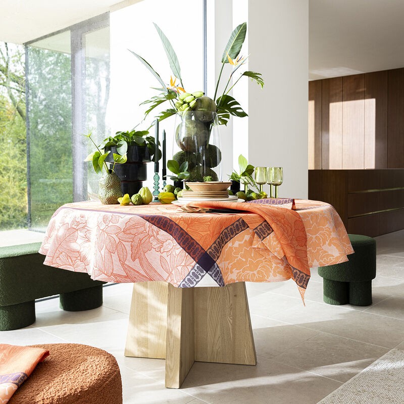 Скатерть 175x250 Le Jacquard Francais ESCAPAD TROPICAL orange 