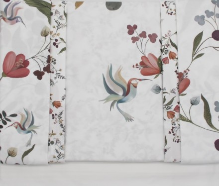 Постельное белье 2 спальное евро La Perla ARMONIE A bianco verde белое