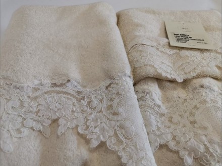 Набор полотенец 3 шт Palombella EMILIA cream кремовый