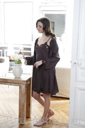 Халат шелковый Rue Du Faubourg Brume