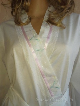 Халат хлопковый Белый кимоно Feraud