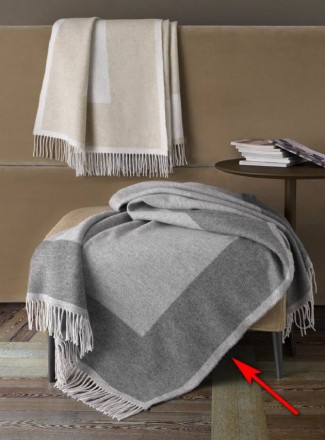 Плед 130х180 Somma GOLD JACQUARD col.111 grigio 