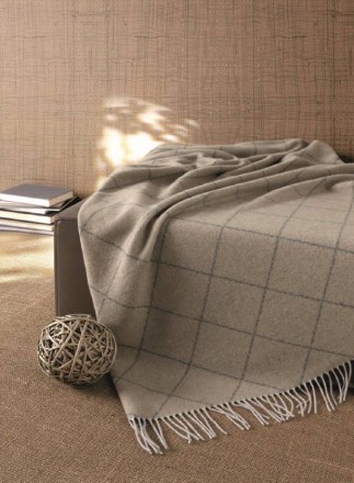 Плед 130х180 Somma GOLD JACQUARD col.021 natural grey