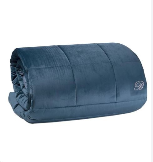 Покрывало 270х270 Blumarine BLU VELVET 03 notte night синее
