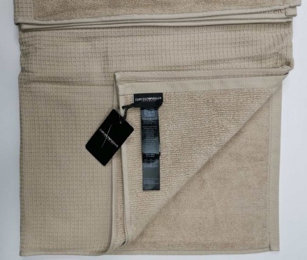 Полотенце 100x170 Emporio Armani MARE pearl grey бежевое