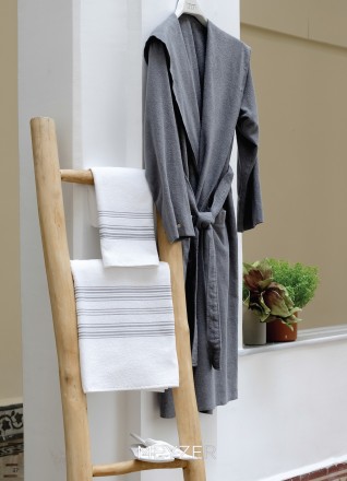 Халат хлопковый Hamam Meyzer слоновой кости