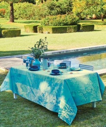 Скатерть 175х255 Garnier-Thiebaut OUESSANT TURQUISE 